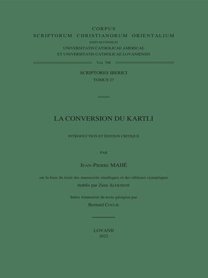 cover image of La Conversion du Kartli. T.